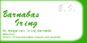barnabas iring business card